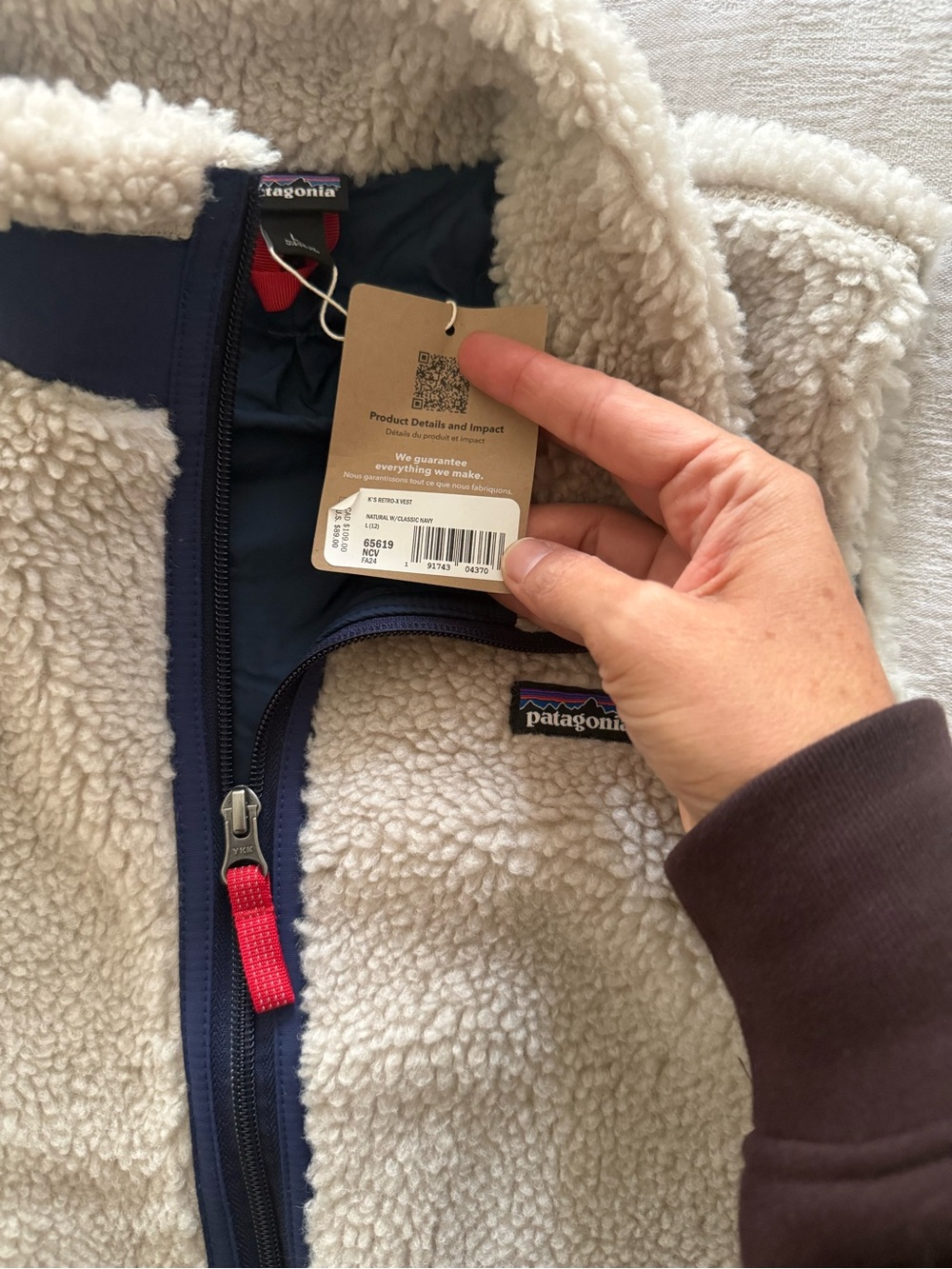 Patagonia Kids’ Retro-X® Fleece Vest – Size L (12)